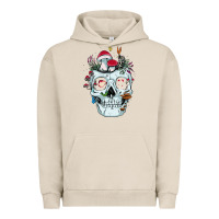 Pigment French Oak halloween skull collector mushrooms flowers and butterflies sweatshirt Urban Hoodie - trangStudio