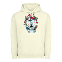 Pigment Pistachio halloween skull collector mushrooms flowers and butterflies sweatshirt Urban Hoodie - trangStudio