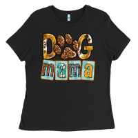 Black Dog Mama with Paw Ladies Tee - texasbilliewilder