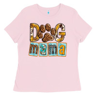 Dog Mama With Paw Ladies Tee | Teevron