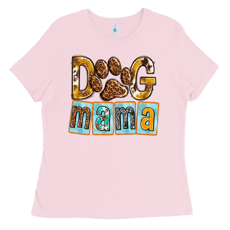 Dog Mama With Paw Ladies Tee by texasbilliewilder | Teevron