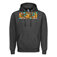 Charcoal Heather Thanksgiving Turkey Truck Zipper Hoodie - Artiststas