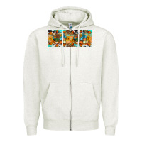 Oatmeal Heather Thanksgiving Turkey Truck Zipper Hoodie - Artiststas