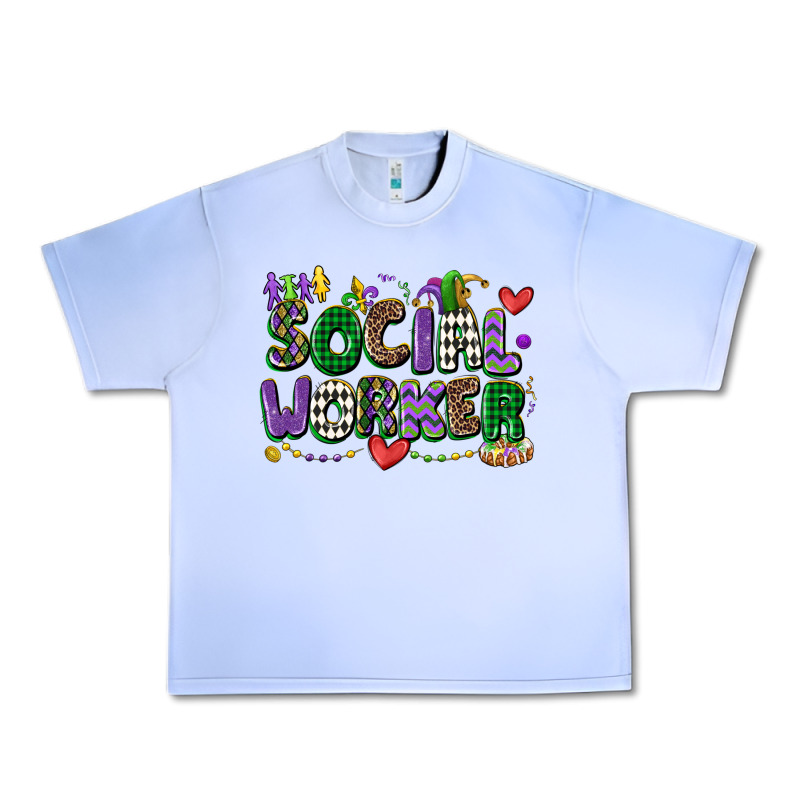 Social Worker Mardi Gras Cowgirl Urban Heavy Tee by CowGirlArtShop | Teevron