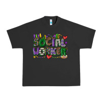 Pigment Black social worker mardi gras cowgirl Urban Heavy Tee - CowGirlArtShop