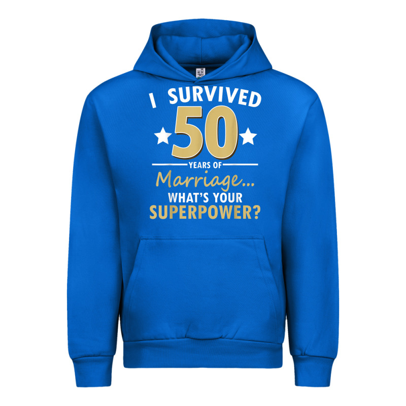 50 Years Of Marriage Superpower 50th Wedding Anniversary Urban Hoodie by trangStudio | Teevron