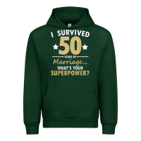 Forest Green 50 years of marriage superpower 50th wedding anniversary Urban Hoodie - trangStudio