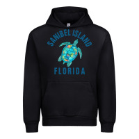 Black sanibel island beach design  sea turtle illustration gift pullover hoo Urban Hoodie - trangStudio