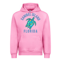 Fuchsia Pink sanibel island beach design  sea turtle illustration gift pullover hoo Urban Hoodie - trangStudio