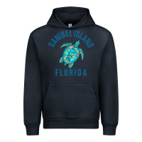 Navy sanibel island beach design  sea turtle illustration gift pullover hoo Urban Hoodie - trangStudio