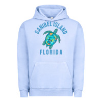Sanibel Island Beach Design  Sea Turtle Illustration Gift Pullover Hoo Urban Hoodie | Teevron