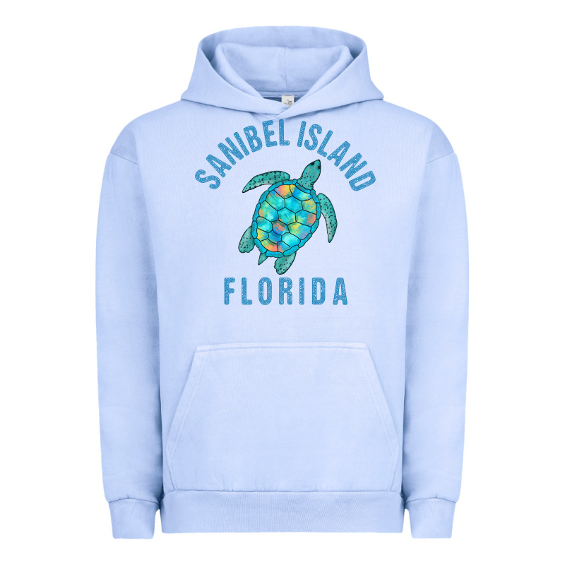 Sanibel Island Beach Design  Sea Turtle Illustration Gift Pullover Hoo Urban Hoodie by trangStudio | Teevron