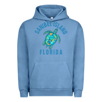 Pigment Pebble Blue sanibel island beach design  sea turtle illustration gift pullover hoo Urban Hoodie - trangStudio