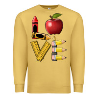 Antique Gold love teacher Premium Sweatshirt - BarkalooDesign