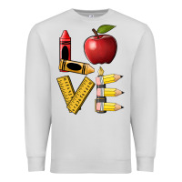 Dove Grey love teacher Premium Sweatshirt - BarkalooDesign