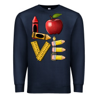 Navy love teacher Premium Sweatshirt - BarkalooDesign