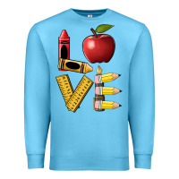 Ocean Blue love teacher Premium Sweatshirt - BarkalooDesign