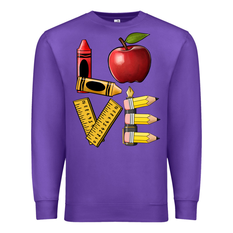Love Teacher Premium Sweatshirt by BarkalooDesign | Teevron