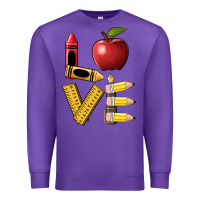 Purple love teacher Premium Sweatshirt - BarkalooDesign