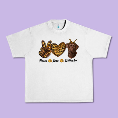Peace Love Labrador Urban Heavy Tee Designed By Ranaportraitstore