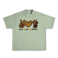 Oil Green peace love labrador Urban Heavy Tee - RanaPortraitStore