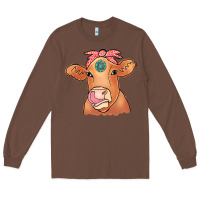 Chestnut Cow  Turquoise Long Sleeve Tee - CowCowDesign