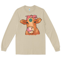 Mushroom Cow  Turquoise Long Sleeve Tee - CowCowDesign