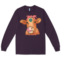 Plum Cow  Turquoise Long Sleeve Tee - CowCowDesign