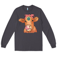 Smoke Cow  Turquoise Long Sleeve Tee - CowCowDesign