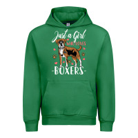 Emerald Kids Boxer Dog Just A Girl Who Loves Boxers Gift Urban Hoodie - trangStudio
