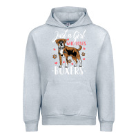 Heather Grey Kids Boxer Dog Just A Girl Who Loves Boxers Gift Urban Hoodie - trangStudio