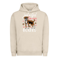 Pigment French Oak Kids Boxer Dog Just A Girl Who Loves Boxers Gift Urban Hoodie - trangStudio