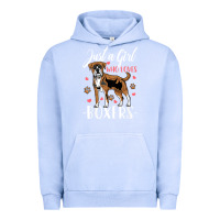 Pigment Grape Ice Kids Boxer Dog Just A Girl Who Loves Boxers Gift Urban Hoodie - trangStudio