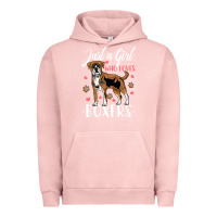 Pigment Salmon Kids Boxer Dog Just A Girl Who Loves Boxers Gift Urban Hoodie - trangStudio