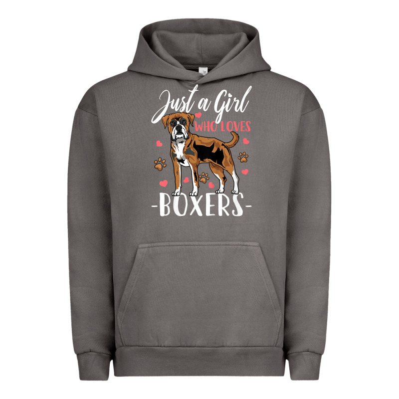 Kids Boxer Dog Just A Girl Who Loves Boxers Gift Urban Hoodie by trangStudio | Teevron