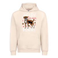 Sandshell Kids Boxer Dog Just A Girl Who Loves Boxers Gift Urban Hoodie - trangStudio