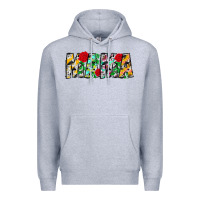 Heather Grey floral animal print mama Premium Hoodie - CowhideDigitalArt
