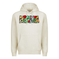 Oatmeal Heather floral animal print mama Premium Hoodie - CowhideDigitalArt
