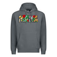 Rock floral animal print mama Premium Hoodie - CowhideDigitalArt