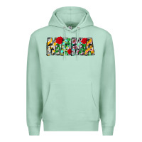 Seafoam floral animal print mama Premium Hoodie - CowhideDigitalArt