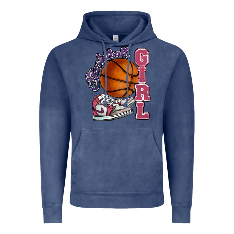 Basketball Girl Vintage Hoodie by HowdyJamesFarm | Teevron