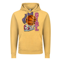 Vintage Mustard Basketball girl Vintage Hoodie - HowdyJamesFarm