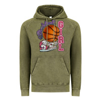 Vintage Olive Basketball girl Vintage Hoodie - HowdyJamesFarm