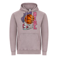 Vintage Zinc Basketball girl Vintage Hoodie - HowdyJamesFarm