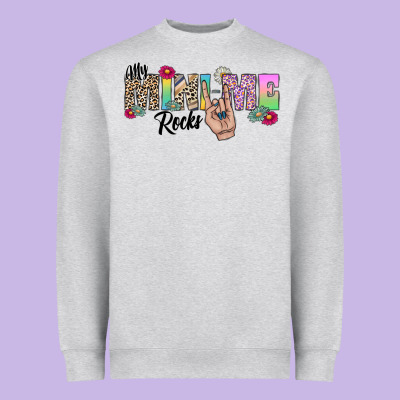 My Mini Me Rocks Heavyweight Sweatshirt Designed By Cowhidedigitalart
