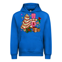 Cobalt christmas tree cake and nutcracker with gifts ado Urban Hoodie - AdoDesignShop