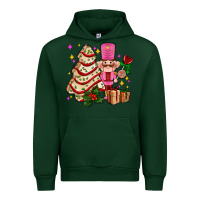 Forest Green christmas tree cake and nutcracker with gifts ado Urban Hoodie - AdoDesignShop