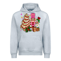 Heather Grey christmas tree cake and nutcracker with gifts ado Urban Hoodie - AdoDesignShop