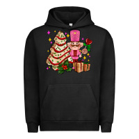 Pigment Black christmas tree cake and nutcracker with gifts ado Urban Hoodie - AdoDesignShop