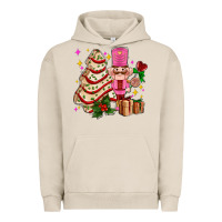 Pigment French Oak christmas tree cake and nutcracker with gifts ado Urban Hoodie - AdoDesignShop